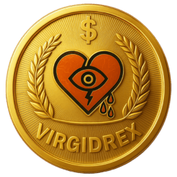 Logo $VIRGIDREX com olho estilizado